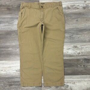 Carhartt Tan Mens 41x28 Rugged Flex Relaxed Fit Canvas Work Utility Pants EUC
